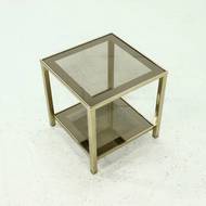 Two Tier Gold Plated Side Table by Belgo Chrom 1970s