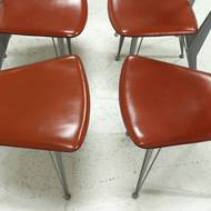 Set of 6 Dining Chairs Model T38 by Studio Archirivolto for Fasem Italy 1980s