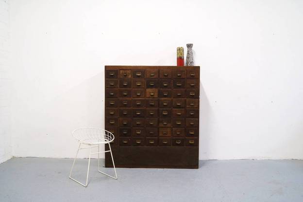 Industriele archiefkast apothekerskast jaren 30 40