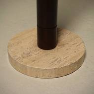 Stained Ash Wood and Travertine Coat Stand in the Style of Ettore Sottsass 1980s