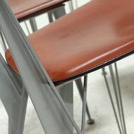 Set of 6 Dining Chairs Model T38 by Studio Archirivolto for Fasem Italy 1980s