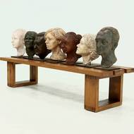 Studio Made Clay Sculpted Buste Portrait Head 1970s