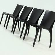 Set of 4 Dining Chairs Model Milano by Danilo Silvestrin for Gunther Lambert 1980s