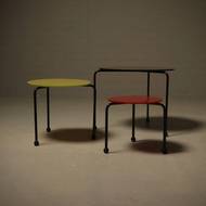 Set of 3 Italian Modern Memphis Style Nesting Tables 1980s