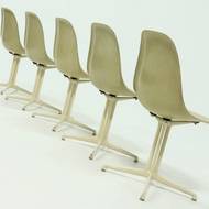 Set of 5 La Fonda Dining Chairs by Charles & Ray Eames for Vitra Herman Miller 1970s