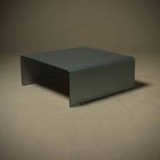 Italian Modern Etched Glass Coffee Table 1980s