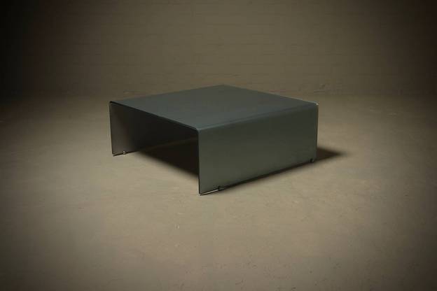 Italian Modern Etched Glass Coffee Table 1980s