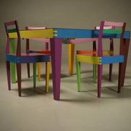 Rare “Dry” Dining Set by Massimo Morozzi for Giorgetti Matrix 1980s