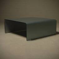 Italian Modern Etched Glass Coffee Table 1980s