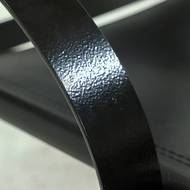 Post Modern Saddle Leather and Steel Lounge Chair 1980s