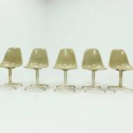 Set of 5 La Fonda Dining Chairs by Charles & Ray Eames for Vitra Herman Miller 1970s