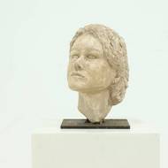 Studio Made Clay Sculpted Woman Buste Portrait Head 1970s