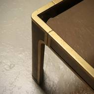 Brutalist Solid Cast Bronze Side Table by Peter Van Heeck Belgium 1970s