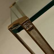 Mid Century Brass and Glass Coffee Table by Peter Ghyczy 1970s