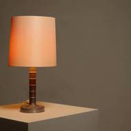 Pair of Bobbin Column Table Lamps in Tin by Harald Buchrucker 1960s