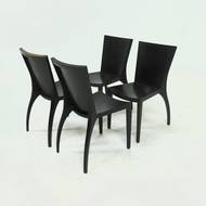 Set of 4 Dining Chairs Model Milano by Danilo Silvestrin for Gunther Lambert 1980s