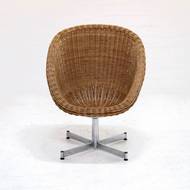 Rattan Lounge Chair by Dirk van Sliedregt for Gebr. Jonker, 1960s