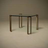 Mid Century Brass and Glass Coffee Table by Peter Ghyczy 1970s