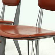 Set of 6 Dining Chairs Model T38 by Studio Archirivolto for Fasem Italy 1980s