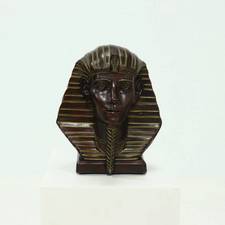 Pharaoh Bust Sculpture Signed M. Douma, 1970s
