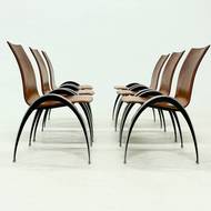 Set of 6 Dining Chairs by Pierre Mazairac & Karel Boonzaaijer for Hennie De Jong International Collections 1980s