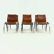 Set of 6 Dining Chairs by Pierre Mazairac & Karel Boonzaaijer for Hennie De Jong International Collections 1980s
