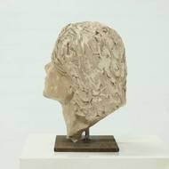 Studio Made Clay Sculpted Woman Buste Portrait Head 1970s