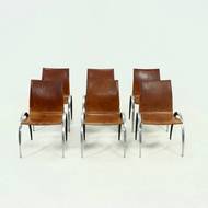 Set of 6 Dining Chairs by Pierre Mazairac & Karel Boonzaaijer for Hennie De Jong International Collections 1980s