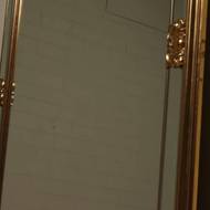 Revival Mirror in Gilded Resin by Deknudt Belgium 1980s