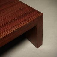 Large Bamboo Coffee Table in the Style of Axel Vervoordt 1980s
