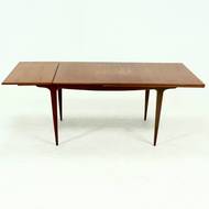 Sculptural Danish Design Extendable Teak Dining Table 1960s