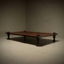 Monumental 19th Century Rajasthani Daybed in Tropical Hardwood