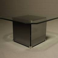 Pair of Mirrored Glass Coffee Tables 1980s