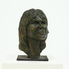 Studio Made Clay Sculpted Buste Portrait Head 1970s