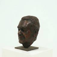 Studio Made Clay Sculpted Buste Portrait Head 1970s