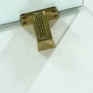 Rare Large Peter Ghyczy Brass and Glass Wall-Mounted Shelving Unit 1970s