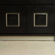 Brutalist Cabinet with Graphic Patterned Doors Belgium 1970s