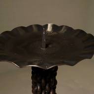 Brutalist Sculptural Wrought Iron Candle Holder 1960s