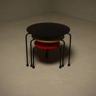 Set of 3 Italian Modern Memphis Style Nesting Tables 1980s
