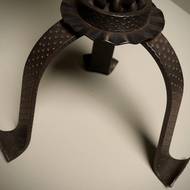 Brutalist Sculptural Wrought Iron Candle Holder 1960s