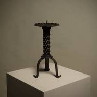 Brutalist Sculptural Wrought Iron Candle Holder 1960s