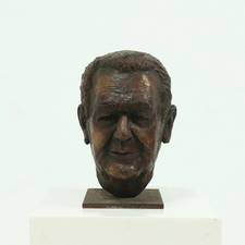 Studio Made Clay Sculpted Buste Portrait Head 1970s