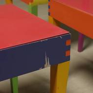 Rare “Dry” Dining Set by Massimo Morozzi for Giorgetti Matrix 1980s