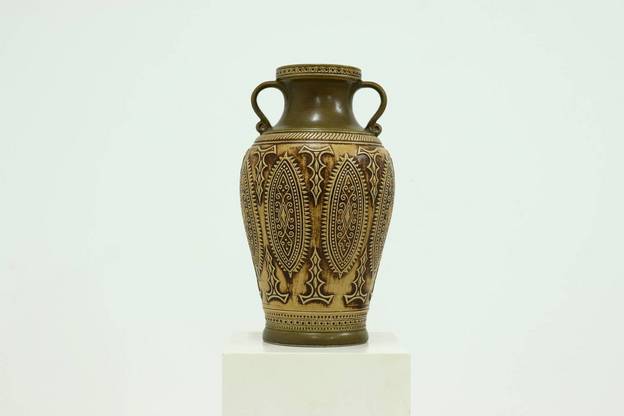 XL Jasba Vase in Earth Tones 1960s