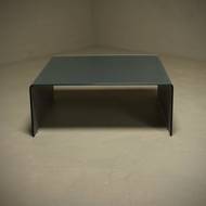 Italian Modern Etched Glass Coffee Table 1980s