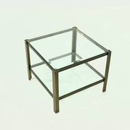Two Tier Solid Cast Brass Coffee Table 1970s