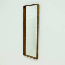 Large Scandinavian Rectangular Rosewood Mirror 1960s