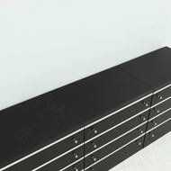 Large Modular Sideboard in Ebonized Wood with Aluminium Accents 1980s