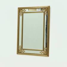 Large Decorative Gold Plated Mirror by Deknudt Belgium 1980s