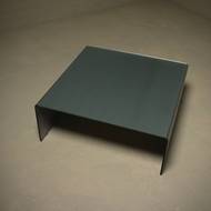 Italian Modern Etched Glass Coffee Table 1980s